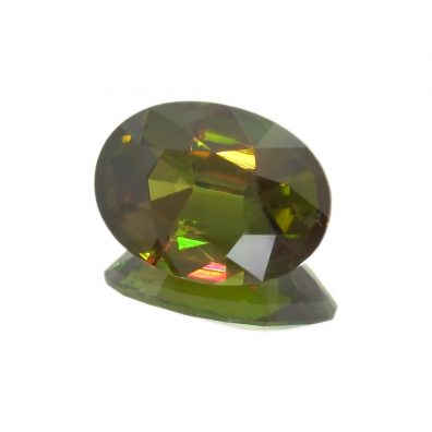 natürlich zertifiziert Birnengrüner Sphen-Titanit-Edelstein 18 mm 7,40 ct 
