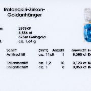 Ratanakiri Zirkon Goldanhänger 8,55 ct