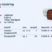 Spessartin Granat Weißgoldring 9,69ctZertifiakt