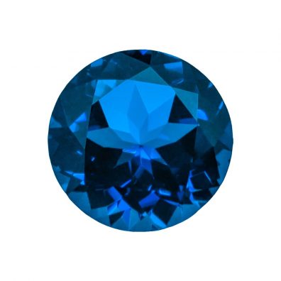 Blauer Edelstein: runder Indigolith 9,06 ct